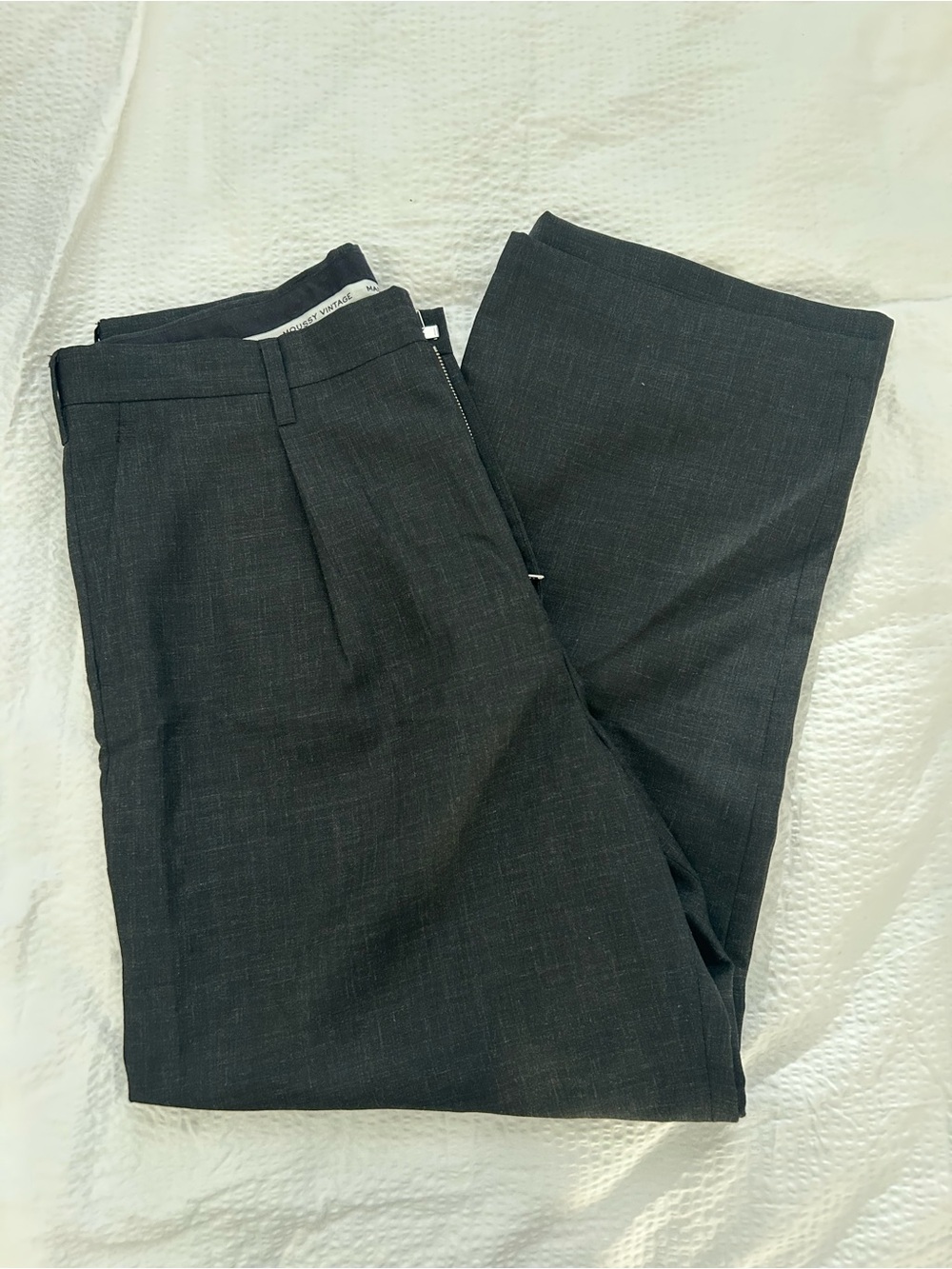 Moussy Gray slacks - Classic Pleated Trousers